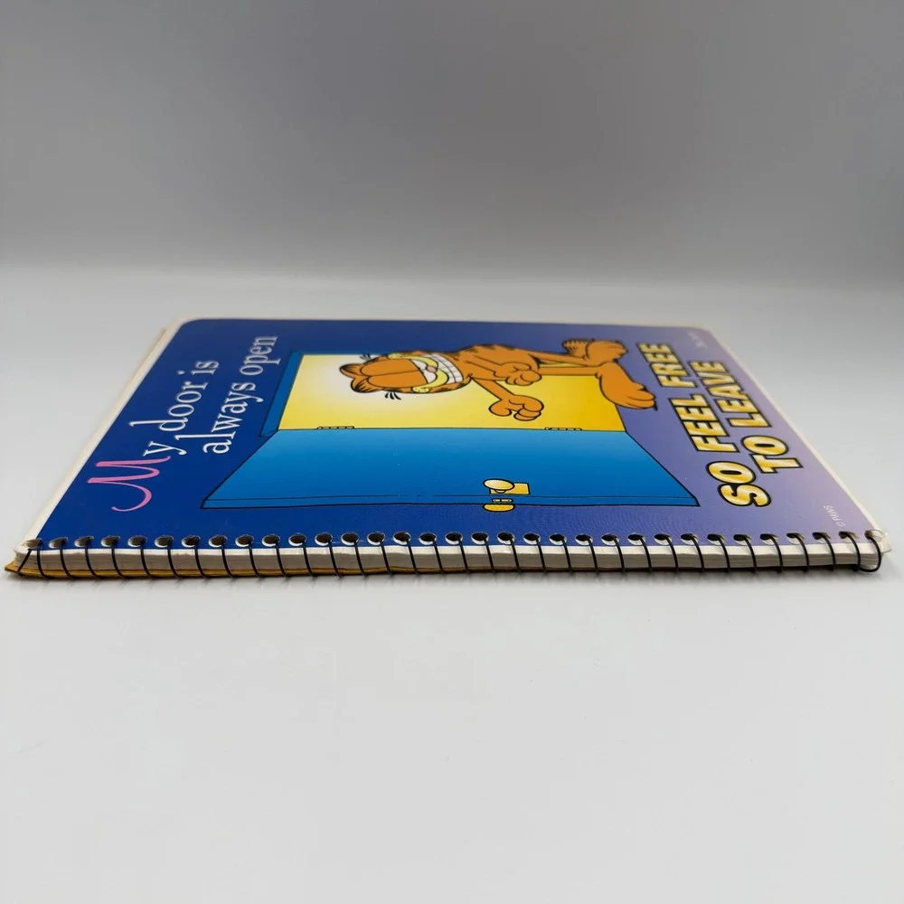 Vintage Mead Garfield Spiral Notebook My Door Is Always Open Wide Ruled 05564